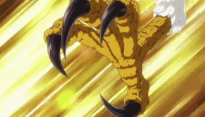 Hawk Claws Sharp Against Yellow Background GIF