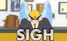 Hawk Man Sigh Reaction