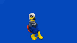 Hawk Mascot Head Out GIF
