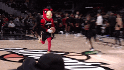 Hawk Mascot Slam Dunk GIF