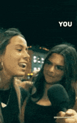 Hawk Tuah Funny Lady Giving Interview GIF