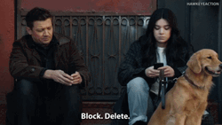 Hawkeye Clint And Kate Block Delete GIF