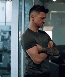 Hawkeye Clint Barton Intense Stare GIF