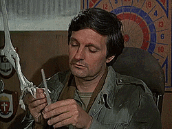 Hawkeye Pierce Tell Me More GIF