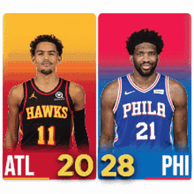 Hawks And Philadelphia Basketball Players Standing GIF