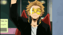 Hawks Hero Academia Taking Off Glasses GIF