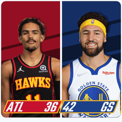 Hawks Vs Golden State Basketball Players GIF