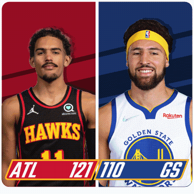 Hawks Vs Golden State Basketball Players GIF