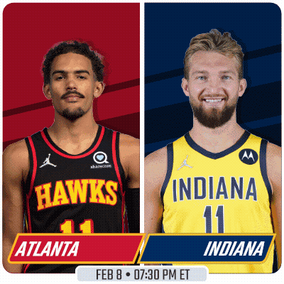 Hawks Vs Indiana Basketball Feb 8 7:30 PM ET GIF
