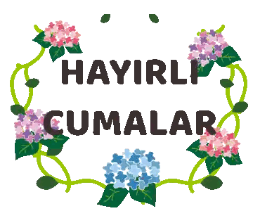 Hayirli Cuma Surrounded By Flowers Sticker