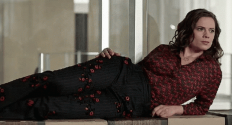 Hayley Atwell Sexy On Table GIF