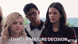 Hayley Woods Saying That's A Mature Decision GIF