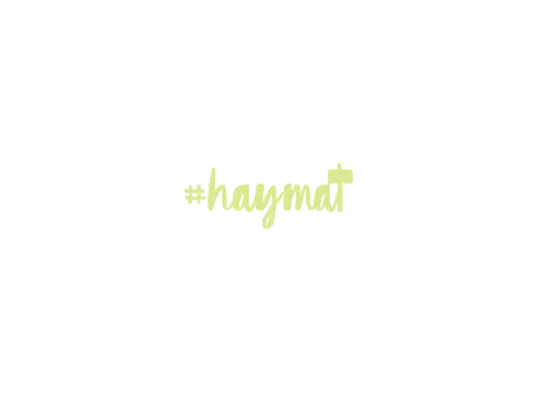 Haymat Text In Green Sticker