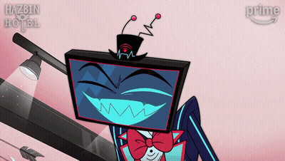 Hazbin Hotel Cartoon Character On Pink Background GIF