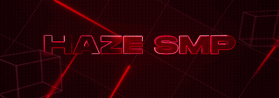 Haze Smp Is Written In Red On A Dark Red Background GIF