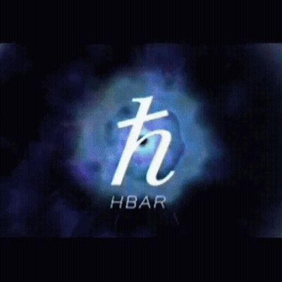HBAR Logo On Dark Blue Background GIF