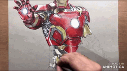 HD Iron Man Drawing  GIF