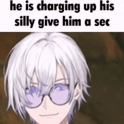 He Is Charging Up His Silly Give Him A Sec Meme . GIF
