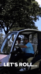 He Is Driving Golf Cart So Fast GIF