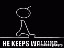 He Keeps Walking Stick Figure GIF