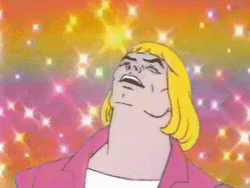 He Man I Have The Power Laughing Glitters GIF