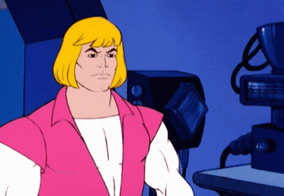 He-Man In Pink And White Outfit GIF