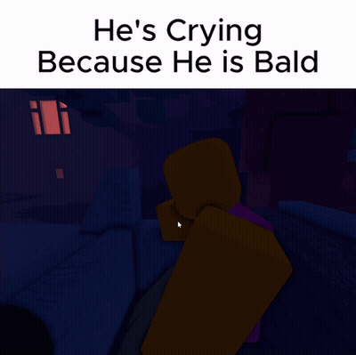 He's Crying Because He Is Bald GIF