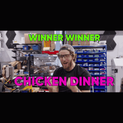 He Was Happy Winner Winner Chicken Dinner  GIF