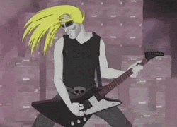 Head Banging You Rock Animation GIF
