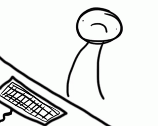 Head Desk Stick Animation GIF