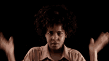 Head In Hands SMH Shaking My Head Afro GIF
