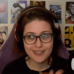 Head Shake By A Girl While Watching On Screen GIF