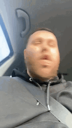 Head Shake Inside The Car GIF