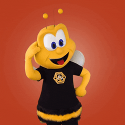 Head Tap Cute Bee Mascot GIF