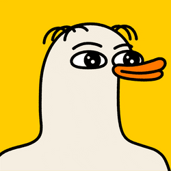 Head Tap Human Like White Duck GIF