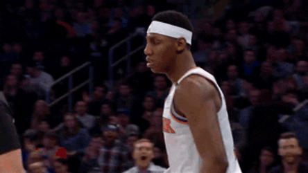 Head Tap Taj Gibson And RJ Barrett GIF