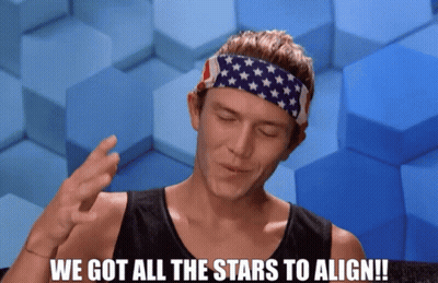 Headband Man Saying We Got All Stars To Align GIF