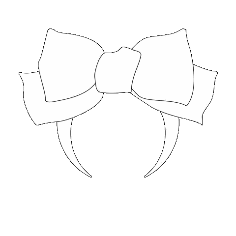 Headband With Large Bow Sticker