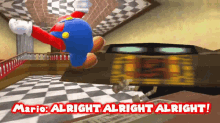 Headless Mario Saying Alright Alright Alright GIF