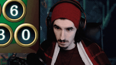 Headphoned Man In Red Hat At Screen 6&30 GIF