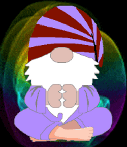 Healing Vibes Old Man In Purple Outfit Meditating GIF