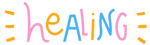 Healing Word In Colorful Letters Sticker