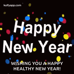 Healthy Happy New Year Wishes  GIF