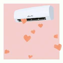 Heart Air Conditioning GIF