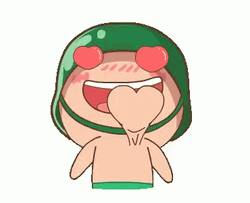 Heart Beating Chibi Soldier GIF