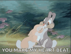 Heart Beating Thumper The Rabbit GIF