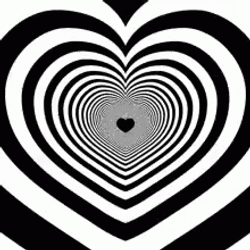 Heart Black And White Hypnosis Spiral GIF