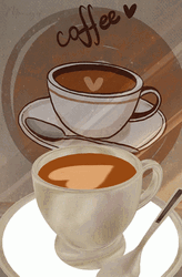 Heart Cafe Latte Art GIF
