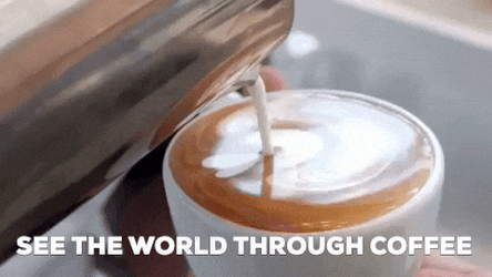 Heart Design Espresso Cup GIF