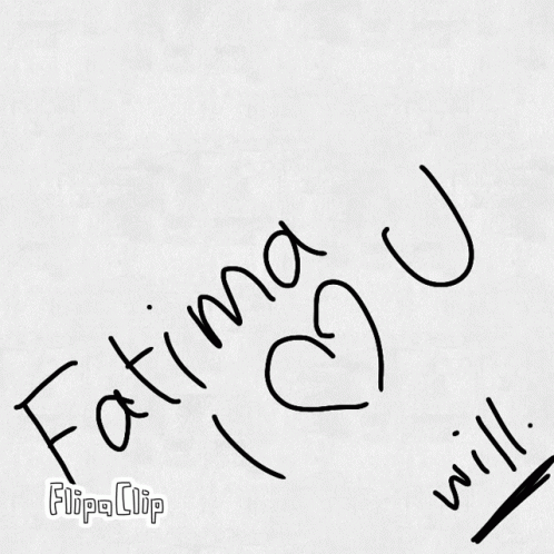 Heart Drawing With Fatima I Love You Will GIF